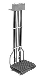 Process Technology (ProTech) Over-the-Side L-Shaped Immersion Heater, Fluoropolymer (Teflon coated)