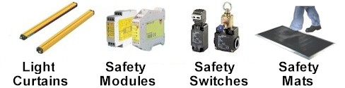 Carlo Gavazzi Safety Products, including Light Curtains, Safety Modules, Safety Switches and Safety Mats