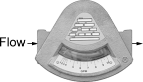 ERDCO left to right 3200 See-Flo Indicating Flow Meter