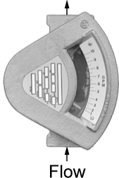 ERDCO bottom to top 3200 See-Flo Indicating Flow Meter